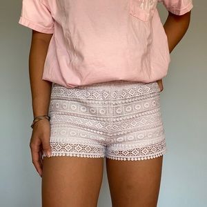 H&M Divided White Lace Shorts